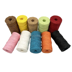 Yeni liste 2MM 100 metre bükülmüş şerit dize yapma makinesi jüt kağıt rafya iplik örgü rafya rulo ambalaj halatlar için - Product Image 4