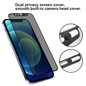 Çift gizlilik! 5D Anti casus gizlilik temperli cam sürgülü kamera kılıfı ile iPhone 11 12 13 14 15 Mini Pro Max - Product Image 5