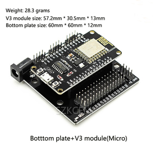 NodeMcu Lua V3 WIFI-Entwicklungs karte ESP8266 serielle Schnitts telle Back board ESP8266 Wireless Serial Expansion Board - Product Image 2