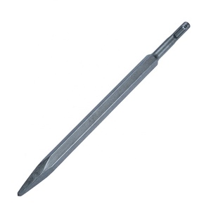 High Quality SDS Plus <strong>Chisel</strong> Tool Holder with V-Shaped Tip Round Shank Spade Flat Point <strong>for</strong> DIY Carving <strong>Masonry</strong> Universally Use - Product Image 3
