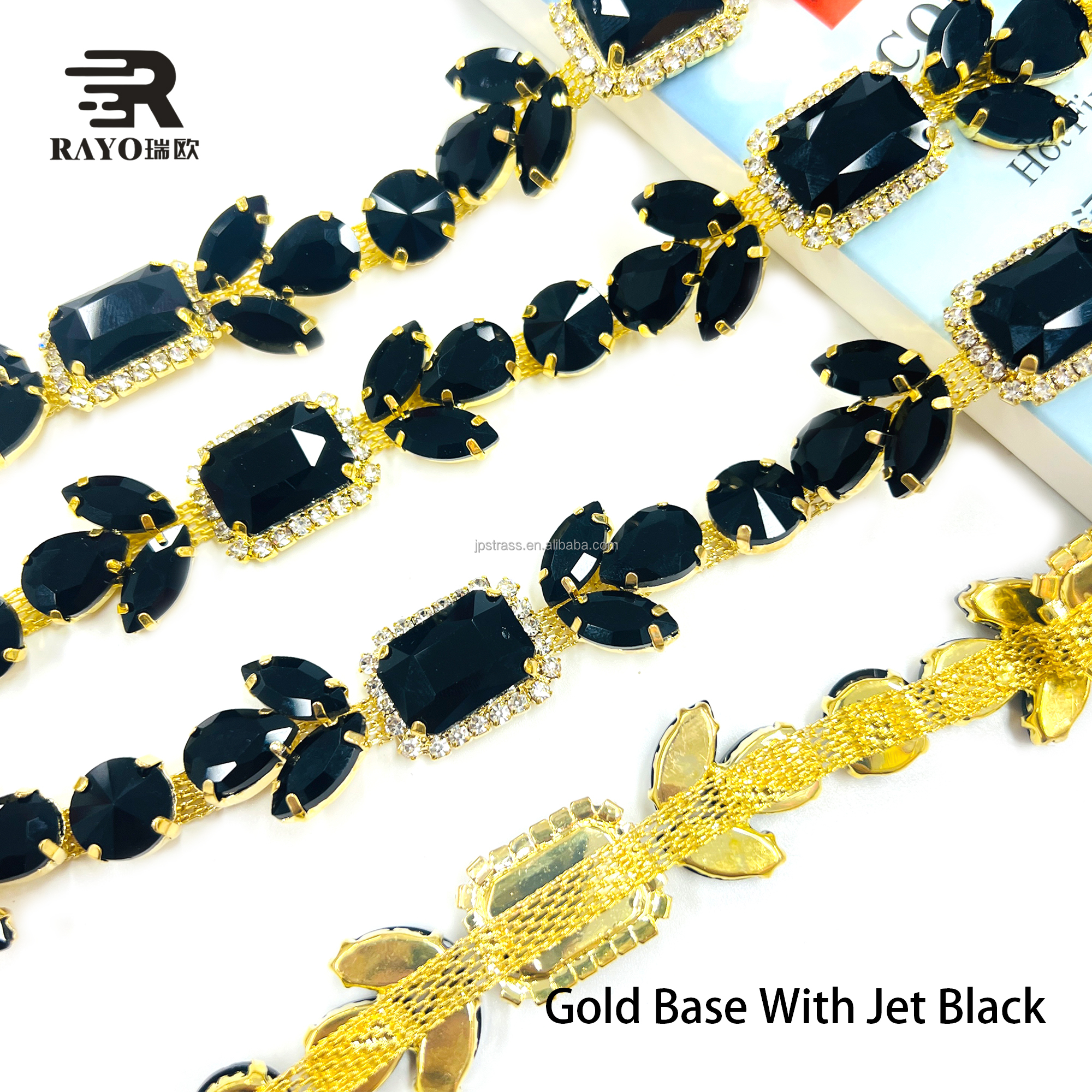 Gold base with jet black