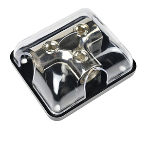 1x 0 Gauge in / 3X <strong>4</strong> Gauge Out Amp Power Distribution Ground <strong>Distributor</strong> Connecting Block 3 Way Power Distribution Block - Product Image 3