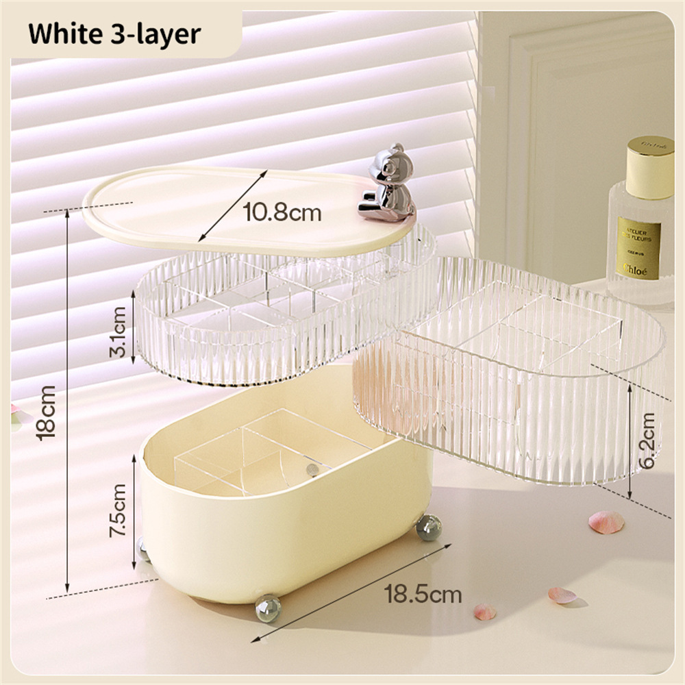 Bear design, three layers of creamy white