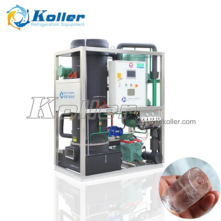 Koller vendita calda 5 tonnellate cilindro industriale ad alta capacità Ice Tube Maker Tube Ice Machine Design per bevande fredde