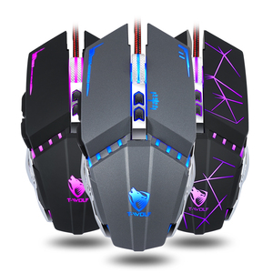 TWOLF V7 programmabile meccanico RGB cablato Mouse da gioco ottico 7D USB DPI6400 destrorso per computer Desktop Notebook - Product Image 1