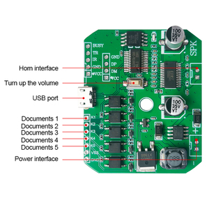 10W PCB-Modul mit mehreren Auslösern Programmier bare Sprach decode platine mit Tasten zur Unterstützung der Lautstärke regelung