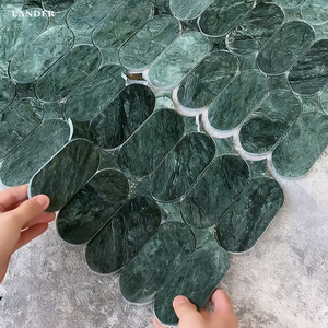 Lander đá Verde Guatemala đá cẩm thạch Gạch <span class=keywords><strong>Mosaic</strong></span> Retro thiết kế tường đá gạch - Product Image 2