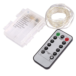 Battery Operated Waterproof LED Fairy <strong>String</strong> <strong>Lights</strong> with <strong>Remote</strong> Control <strong>Timer</strong> 8 Modes 33ft Copper Wire Christmas <strong>Lights</strong> - Product Image 4