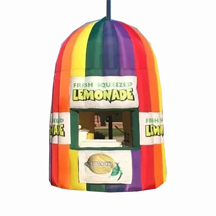 Customized Inflatable Lemon Stand Booth Inflatable Lemonade Concession Kiosk For Drinks Advertising Promotion