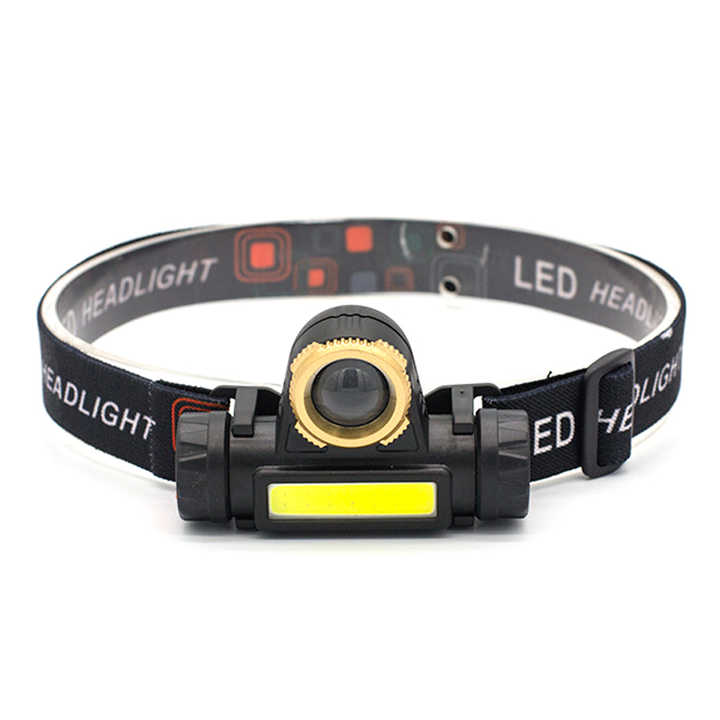Portable USB Mining LED Headlamp With USB Rechargeable Headlamp Waterproof COB Head Torch Head Lamp