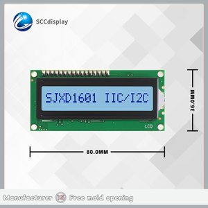 High-End JXD1601A-IIC Cob LCD ekran 16*1 rus dili karakter Gray gri pozitif <span class=keywords><strong>LCM</strong></span> modülü IIC/I2C uyumlu