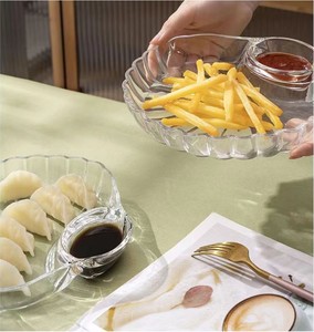 可爱创意一次性玻璃塑料PP餐具圆形方形蘸托盘包装厂家直销 - Product Image 5