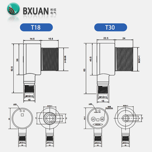 T30 Wasserdichter Ultraschall-Abstands sensor 2m Erkennungs abstand NPN Analog 4-20mA Ausgangs flüssigkeits stands ensor - Product Image 3