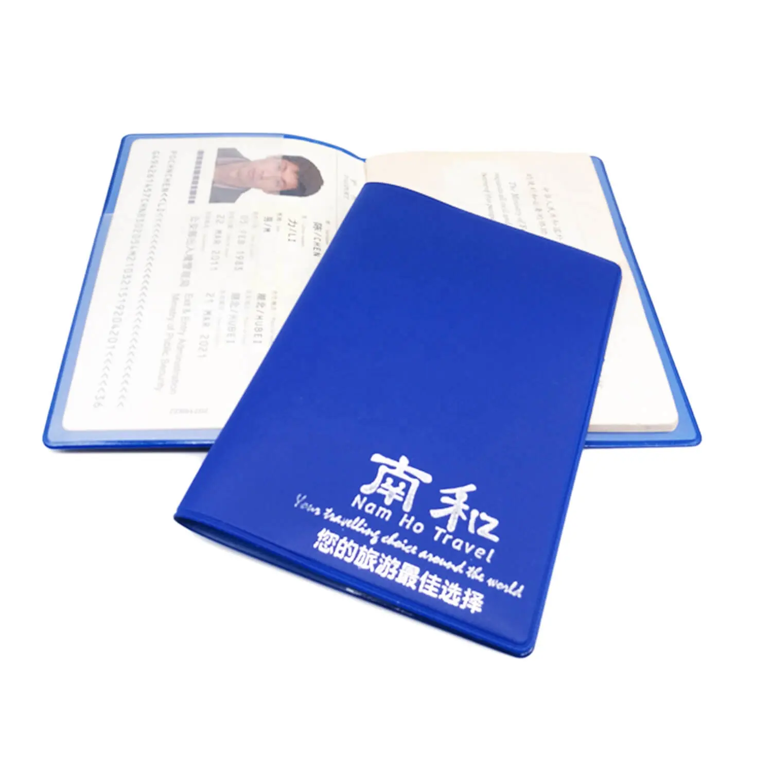 Porta passaporto personalizzato in PVC personalizzato con copertina in plastica morbida per passaporto da viaggio