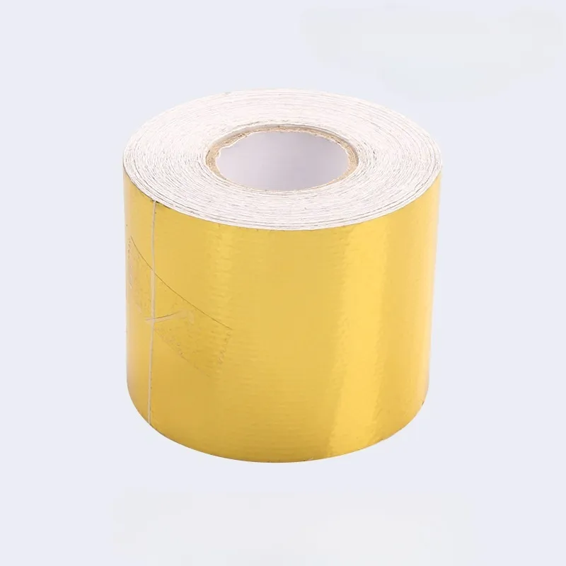 Source manufacturers car modified golden aluminum foil tape golden aluminum foil with intake pipe turbine heat insulation