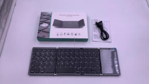 B089T Mini teclado inalámbrico BT con panel táctil Teclado numérico Diseño de interruptor plegable para tabletas Windows y Android-Para viajes - Product Image 6