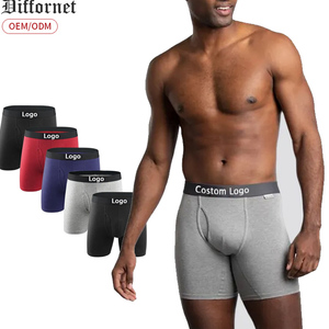 Calzoncillos bóxer de algodón suave para hombre, gran oferta, ropa interior personalizada para hombre con logotipo, lencería masculina de pierna larga agradable a la piel - Product Image 2