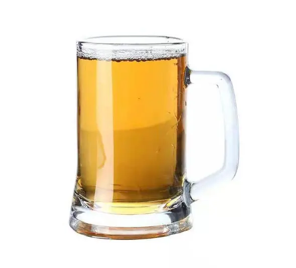 Bicchieri per piattaforma ispessenti alla spina di grandi dimensioni all'ingrosso boccale di birra in vetro trasparente infrangibile personalizzato con manico lungo