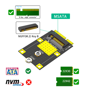 适用于NGFF M2 2230/2242固态硬盘B键SATA-适用于视窗XP/7/8/10 WinCE和Linux的总线转换器卡 - Product Image 3