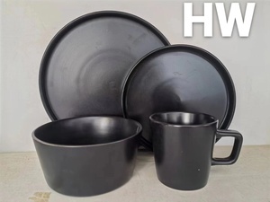 厂家批发16件陶瓷餐具哑光彩釉餐具套装高品质现代餐盘套装 - Product Image 3