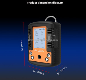H2S, O2, CO, EX rilevatore di gas portatile 4-in-1 con due modalità di aspirazione e diffusione della pompa - Product Image 5