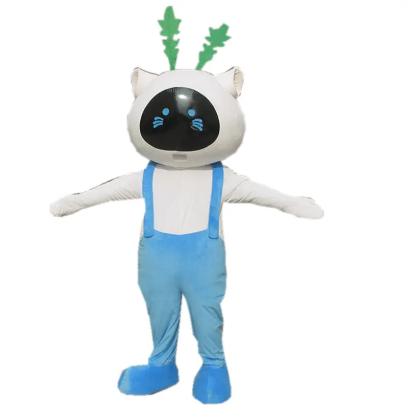 Robot blanco trajes de la mascota/gato trajes de la mascota para adultos