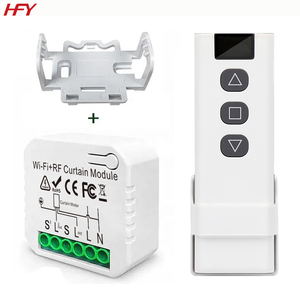Interruptor de cortina RF inteligente, módulo de Motor TUYA WIFI de 110V/220V, Control remoto de 5 canales para persianas enrollables, código rodante de garaje