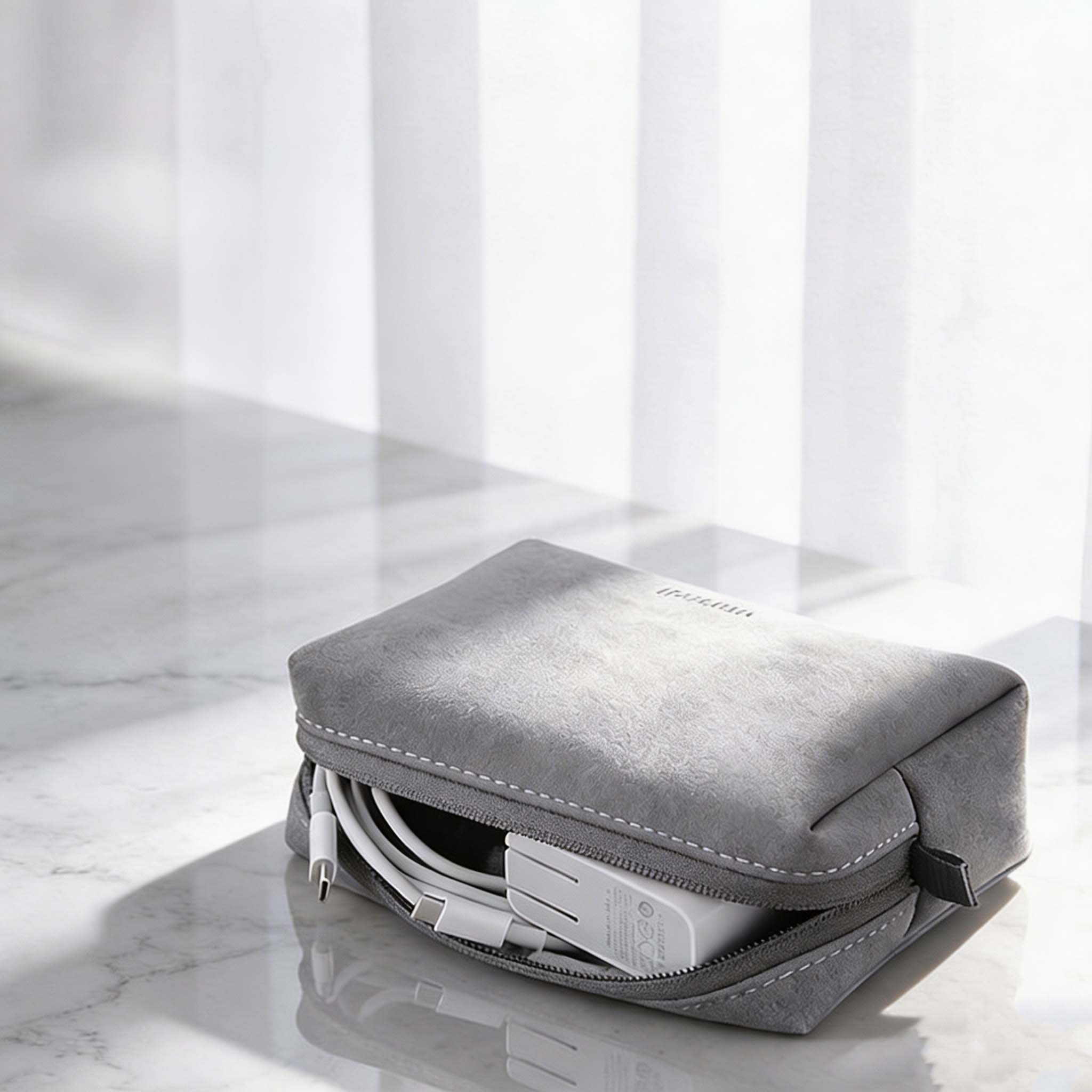 Gray PU Leather