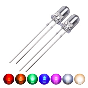 3mm 5mm 8mm DIP LEDランプインラインLED、青と暖かい白の発光色0.06Wスクリーンインジケーター用電力 - Product Image 5