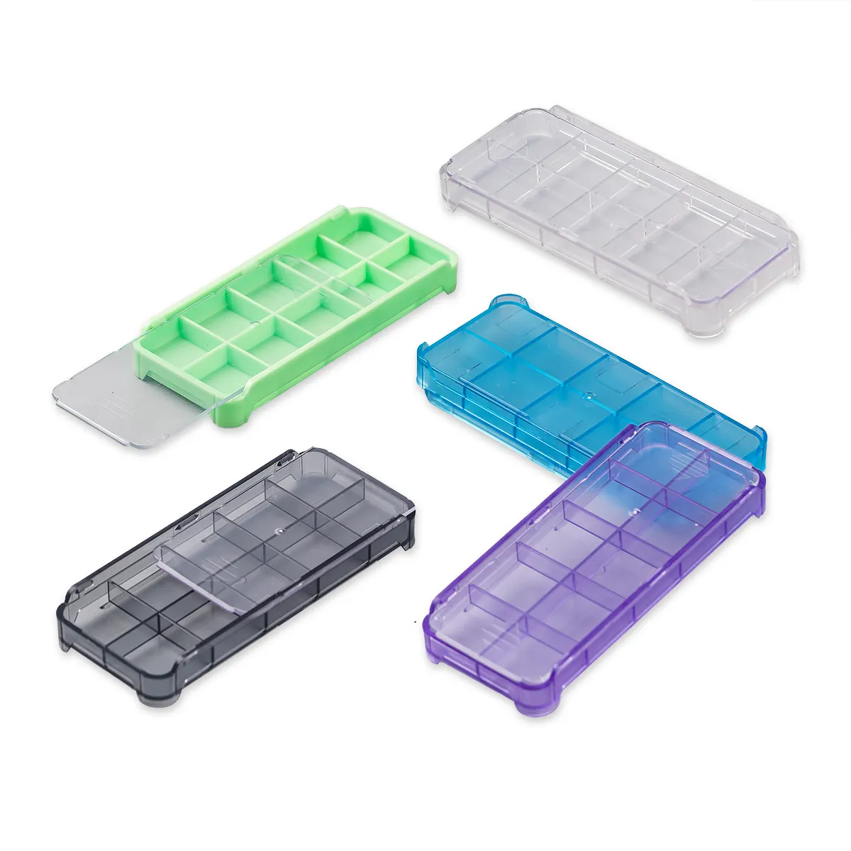 Colección de muestras gratis de la nueva caja de cuchillas de ABS Caja de embalaje de plástico para brocas para un almacenamiento seguro La caja de plástico