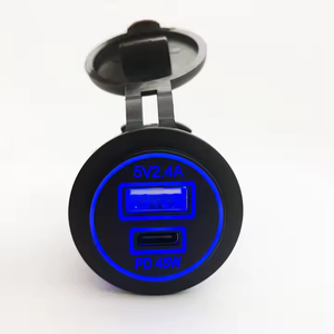 Yeni Apple 2.4A USB-C PD QC 3.0 hızlı cep telefonu şarj için araba şarjı çift bağlantı noktası - Product Image 3