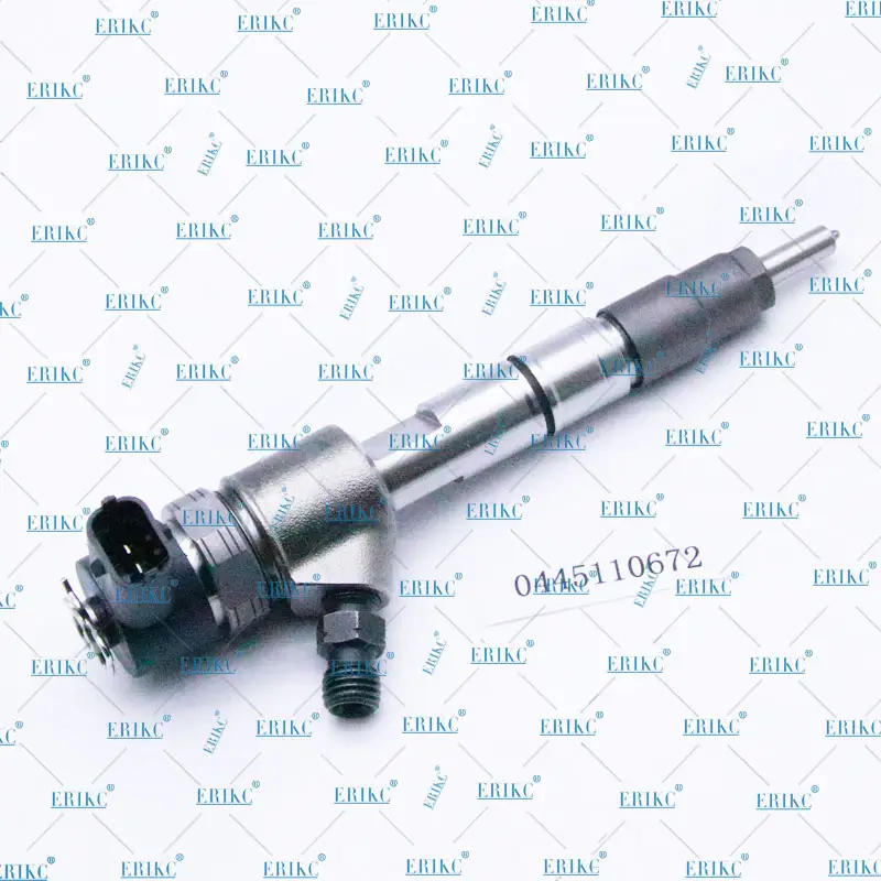 Inyector de combustible ERIKC 0 445 110 672 inyector automático Common Rail 0445 110 672 repuesto de motor diésel 0445110672