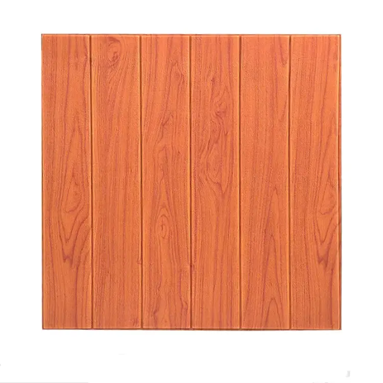 Hojas de ladrillo falso de espuma de papel tapiz 3d mixto de madera, losas de pared de ladrillo
