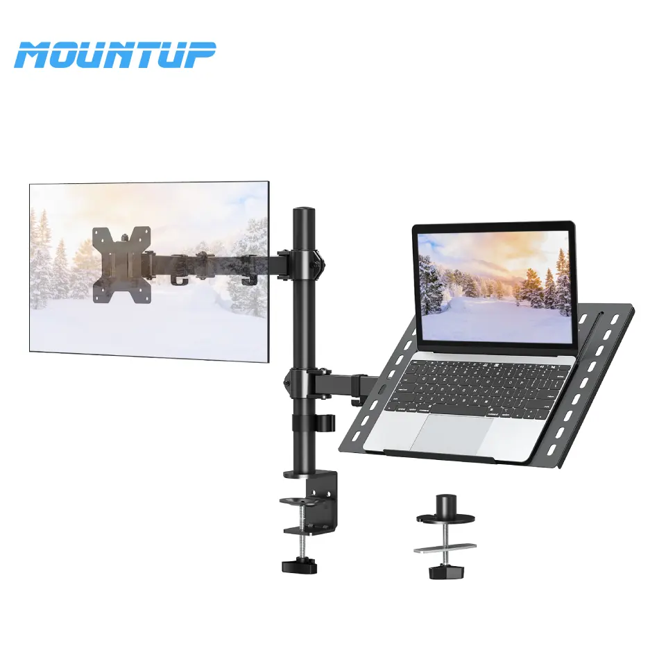 MOUNTAGE 14''-32'' Monitorarm und Laptop-Halterung passen Notebook-Größe 13-17''