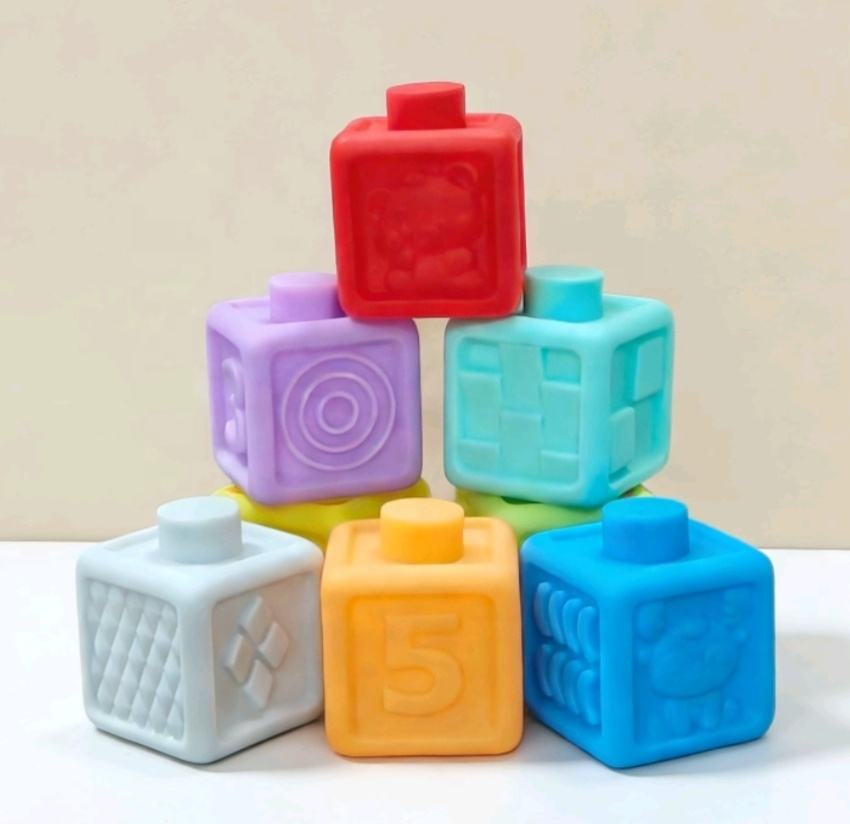 Juego de bloques suaves y apilables, 8 piezas