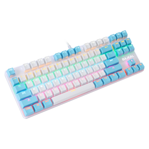 K100 pink Blue 87-key Mechanical <strong>Keyboard</strong> Plus Disk USB Interface Suspended Button Wired Gaming <strong>Keyboard</strong> - Product Image 3