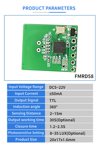 Sensor de movimiento de 5,8 GHz Módulo inductivo Radar Sensor de microondas - Product Image 3
