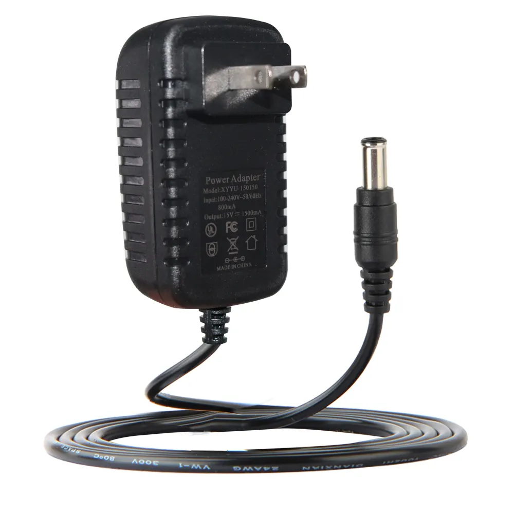 Adaptador de fuente de alimentación AC 100-240V a DC 12V 2000mA, adaptador de 12V 24W, conector DC 5,5mm x 2,1mm para luces LED, Audio/vídeo