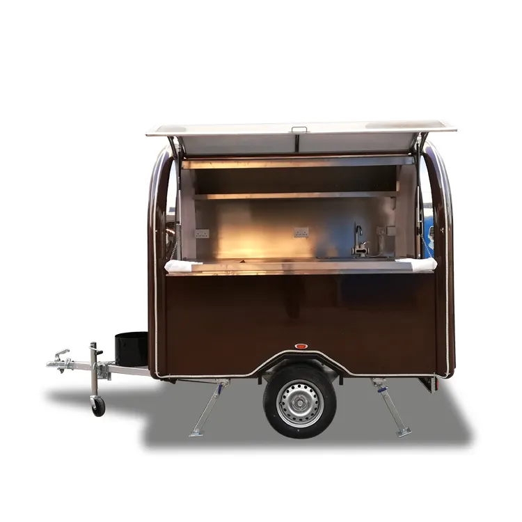 Yowon brandneue Retro Food Truck Anhänger mobile Straße Kaffee wagen kleine mobile Cafe Anhänger Getränke Vending Truck