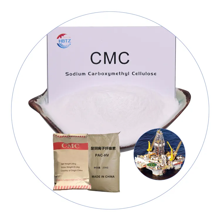 Viscosificador - Redutor de filtragem e controlador de reologia CMC Carboximetil Celulose de sódio para fluido de perfuração de petróleo