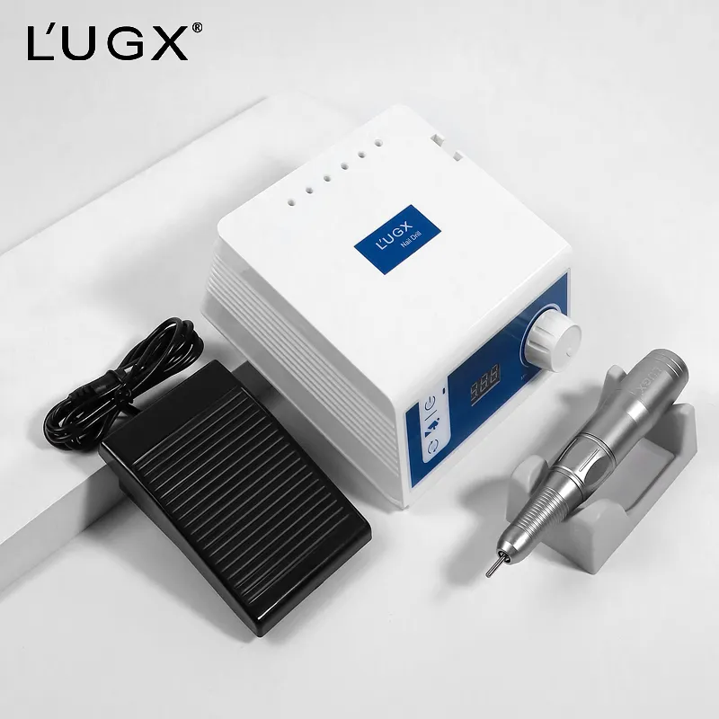 LUGX 616 Logo personnalisé 45000 rpm Forte puissance Pédicure Manucure Professionnel Acrylique Brushless Perceuse électrique à ongles