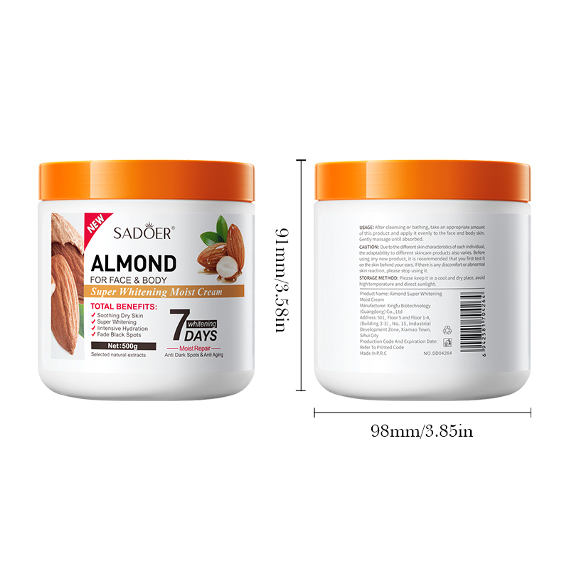 04264 Crema Idratante Sbiancante alla Mandorla 500g