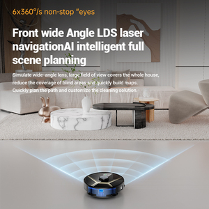 Pannello di vetro serbatoio elettrico acqua mocio 2 in 1 aspirapolvere e lavatura Laser Lidar navigazione casa mappa robot aspirapolvere - Product Image 5