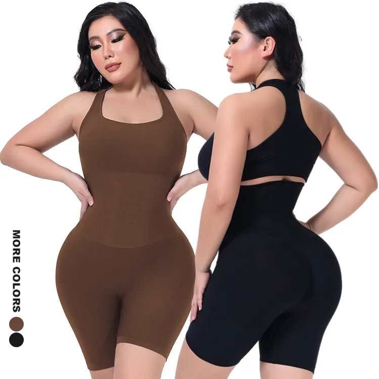 YIYUN Bodysuit untuk wanita, Tank Top pembentuk tubuh Thong tanpa jejak untuk kontrol perut