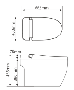 Simple Function Automatic Flushing Toilet 110V/220V Ceramic Toilet Smart Toilet <strong>Bidet</strong> - Product Image 6