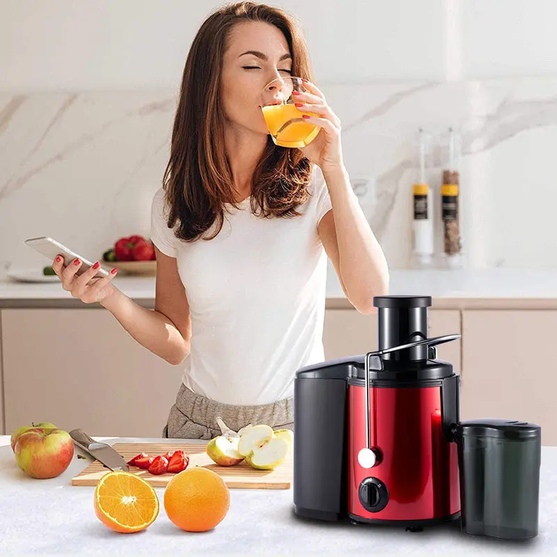 Electric Citrus Juicer Stainless Steel Wide Mouth Wheat Grass Masticating Slow Juicer Electric Juicer Blender