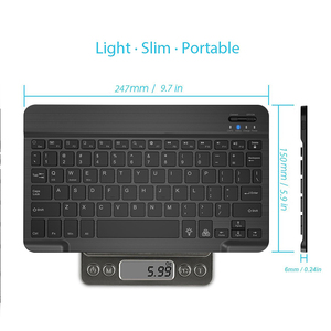 Oem Abs 10inch Claviers bluetooth <strong>Keyboard</strong> Led Portable Mini <strong>Keyboard</strong> German <strong>Keyboard</strong> <strong>for</strong> Tablet - Product Image 6
