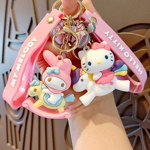 Cho Sanrio Unicorn Phim Hoạt Hình Silicone Carabiner Keychain Dễ Thương <span class=keywords><strong>Hello</strong></span> <span class=keywords><strong>Kitty</strong></span> Trường Túi Mặt Dây Chuyền Búp Bê Kẽm Hợp Kim Clip Món Quà Nhỏ - Product Image 2
