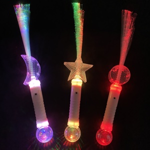 Promocionais Glow Stick Piscando círculo lua sta <span class=keywords><strong>Led</strong></span> Fibra Óptica Wand - Product Image 4