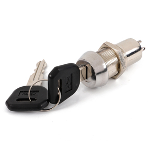 JK218 Tubular <strong>Key</strong> 19MM 4PIN SPDT on on Electrical Switch <strong>Lock</strong> with 7325 <strong>Key</strong> - Product Image 1
